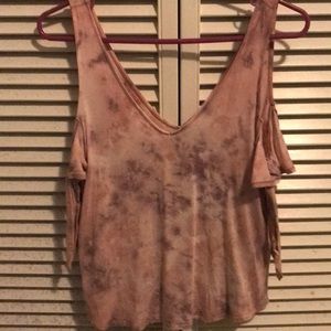 Cold Shoulder Tie Dye Top, AEO SOFT & SEXY